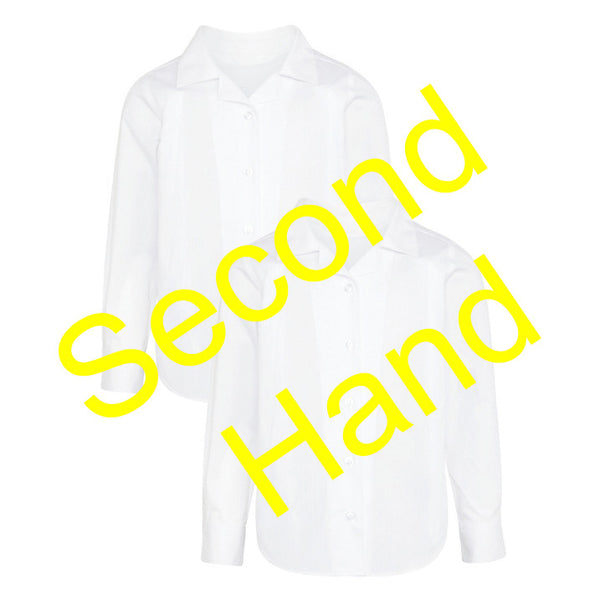 2nd Hand Girls White Long Sleeve Shirt (x1)