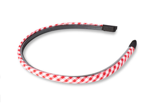 Red Gingham Hair Band