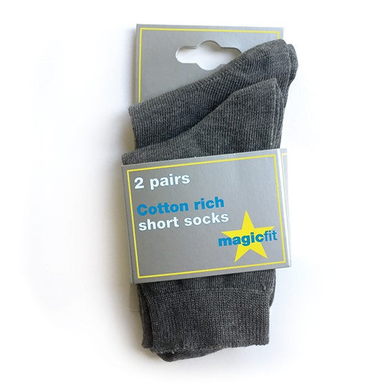 Grey Ankle Socks (Pack of 2)